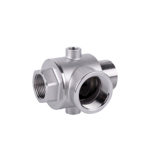 ProGARDEN Racord hidrofor cu supapa de sens, 5 cai, FE1"xFI1"xFI1"xFI1/4"xFI1/4", inox