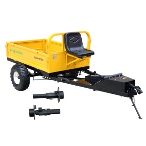 Remorca cu tractiune 500kg ProGARDEN Pachet Alpine RM500T 1 osie, prindere bolt pentru motocultor, roti 19x7-8 si set manicoti Adaptiv 3 in 1 S - Img 2