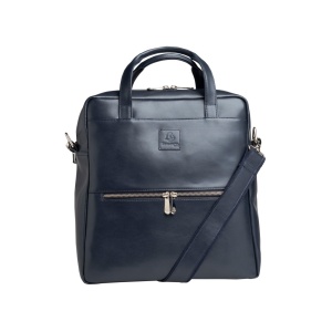 Rucsac din piele laptop 14" Exactive Lady Exacompta 17237E, bleumarin - Img 2