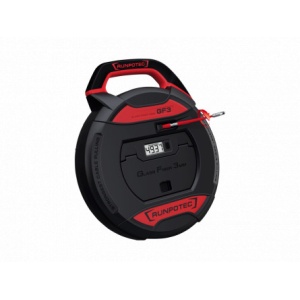RUNPOTEC, GF3 - Tragator cablu din fibra de sticla cu accesorii si contor electronic, Ø 3mm x 30m - Img 1