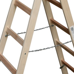 Scara de lemn dubla cu trepte pe ambele parti, 2x6 trepte - Img 3