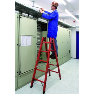 Scara dubla electroizolanta, fibra de sticla, 2x4 trepte, max 28000 V - Img 7