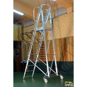 Scara platforma aluminiu RARIS, trepte inguste, mobila, pliabila, tip SPMI - Img 7