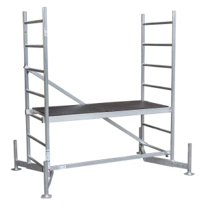 Schela Climtec 0,6 x 1.5m, aluminiu, inaltime lucru 3m, modul 0 (baza) - Img 1