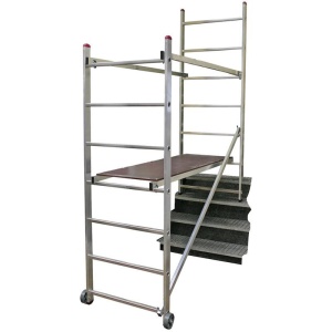 Schela mobila Corda 0,5 x 1,5m, aluminiu, inaltime lucru 3m - Img 6