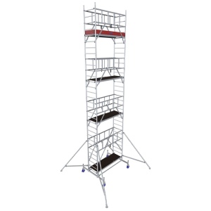 Schela Protec 0,6 x 2m, aluminiu, inaltime lucru 9.3m, inaltime schela 8.45m, inaltime platforma 7.3m (0+2+4+(2*3)+(4*Stabilizatoare)) - Img 3