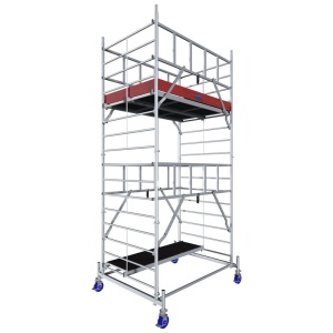 Schela Protec XXL 1,2 x 2m, aluminiu, inaltime lucru 5,3m, inaltime max. platforma 3,3m - Img 1