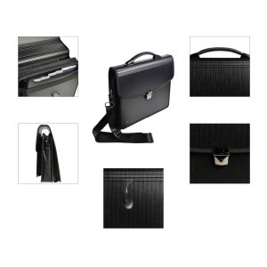 Servietă cu 7 compartimente și pentru laptop 15" Exactive Exatravel Exacompta 55734E, negru - Img 4
