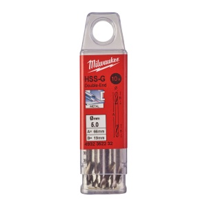 Set 10 burghie HSS Ground pentru metal cu două vârfuri MILWAUKEE Ø 5x18x62 mm - Img 2