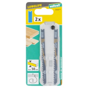 Set 2 panze pentru fierastrau pendular Wolfcraft 3550000, prindere in U, pentru lemn, adancime taiere 50 mm - Img 2