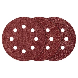 Set 25 foi abrazive Wolfcraft 2267100, prindere velcro, pentru lemn, D 115 mm, P80/120/240 - Img 1