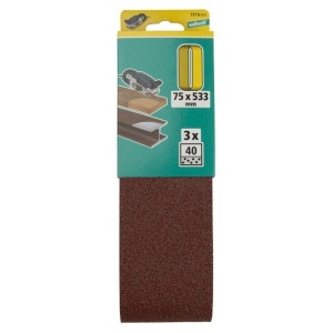 Set 3 benzi de slefuit Wolfcraft 1916000, pentru lemn si metale, Gr. A40 , 75x533 mm - Img 2
