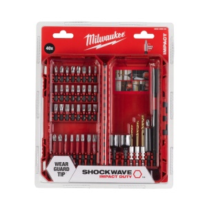 Set 40 piese Milwaukee biti si burghie Shockwave in caseta - Img 2