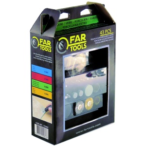 Set 43 accesorii sticla, ceramica si portelan pentru minifreza - Img 1