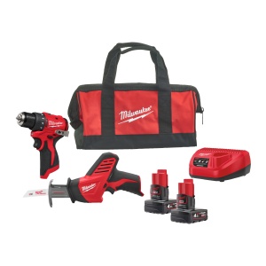 Set 5 piese, doua masini cu acumulator Milwaukee model M12 BLPP2A-402B - Img 1