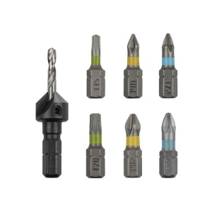 Set 7 piese Wolfcraft zencuire insurubare FlipBit, Hex 1/4" - Img 1