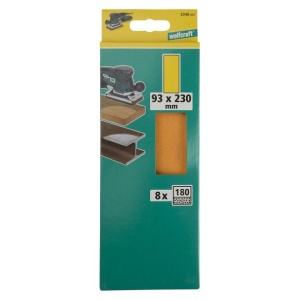 Set 8 foi abrazive Wolfcraft 2048000, pentru lemn si metale, Gr. A180, 93x230 mm - Img 2