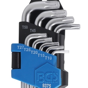 Set 9 chei Torx lungi tip L, extra lungi, T10 - T50, cromate - Img 2