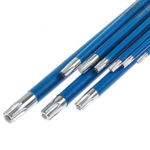 Set 9 chei torx tip L extra-lungi, magnetice + cap cu gaura, T10 - T50 - Img 2
