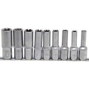 Set 9 chei tubulare lungi 1/2", E10 - E24