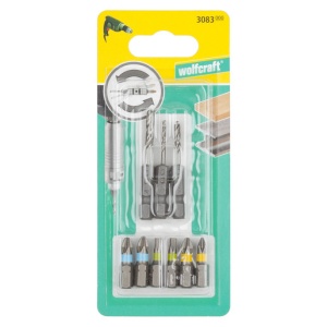 Set 9 piese gaurire insurubare FlipBit Wolfcraft, Hex 1/4" - Img 6