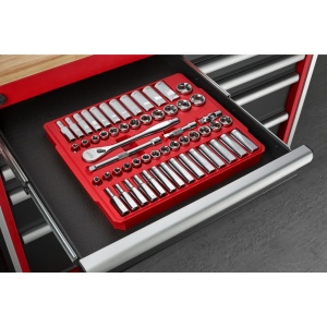 Set antrenor cu clichet ⅜″ Milwaukee + set chei tubulare metric și imperial 6-19 mm si 1/4"-5/16" (56buc ) - Img 9