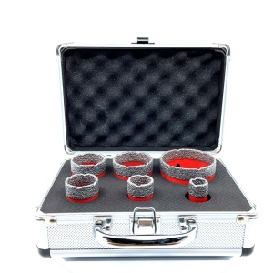Set carote diamantate pt. gresie portelanata & piatra - diam. 20, 28, 35, 43, 50, 68mm Profesional Standard - DXDY.REDrill.BigSet