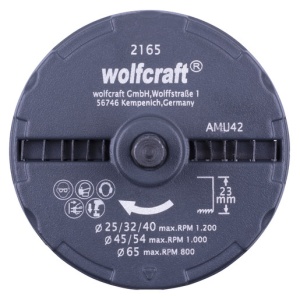 Set carote standard Wolfcraft 2165000,cu 6 carote cu diametre multiple:25, 32, 40, 45, 54, 65 mm,adancime de taiere 23 mm, tija hexagonala - Img 3