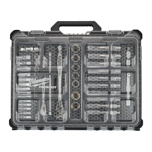 Set chei tubulare 1/4" & 1/2" (63 buc) în organizator îngust PACKOUT™ - Img 1