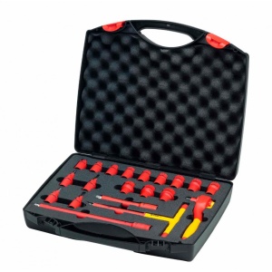 Set chei tubulare izolate la 1000 V, WIHA, 3/8", 20 piese