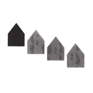 Set de 12 buc de plasă abrazivă granulație 80,120,180, 67x80, plus suport - Img 2