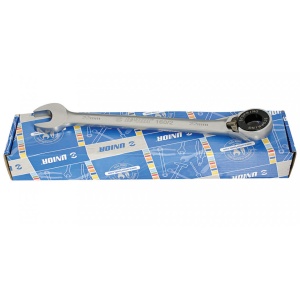Set de 9 chei combinate forjate cu clichet in cutie de carton Unior 8-24 mm