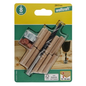 Set de dibluire de 8 mm Wolfcraft 2917000 ambalat in blister pe carton - Img 4