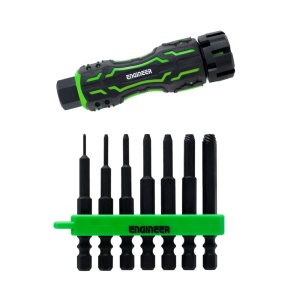 Set Maner Extractor suruburi uzate cu biti extractori pentru lucrul in spatii inguste sau adanci Engineer DZ-84