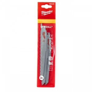 Set Milwaukee 3 panze 150mm pentru fierastrau sabie, taiere lemn si plastic