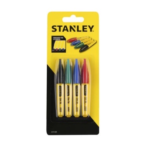 Set minimarker Stanley 2-47-329, cu varf subtire, negru, rosu, verde, albastru, 4buc/set - Img 5