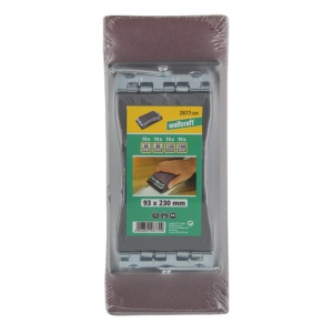 Set slefuire Wolfcraft 2877000, slefuitor manual 160x85x45 mm + 40 benzi de slefuire - Img 2