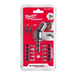 SHOCKWAVE™ KNUCKLE™ Milwaukee, posibilitate de înclinare la 0° și 30° [ 1 x KNUCKLE™, 1 x PH1 / 2 x PH2, 1 x PZ1 / 2 x PZ2 / 1 x PZ3, 1 x TX15 / 1 x TX20 / 1 x TX25 ] - Img 14