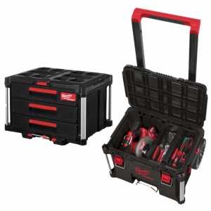 SISTEM DEPOZITARE MILWAUKEE - TROLLER + CUTIE PACKOUT CU 3 SERTARE