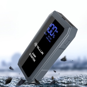 Starter auto portabil Tellur, 12V, 1500A, baterie externă, 16800mAh, lanternă, gri - Img 6