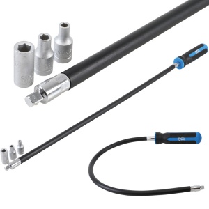 Surubelnita flexibila BGS 500mm cu trei capete, antrenare 1/4" - Img 1