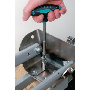 Surubelnita-T pentru biti (1/4"`) Wolfcraft 1235000, magnetic, maner ergonomic, lungime 152 mm - Img 6
