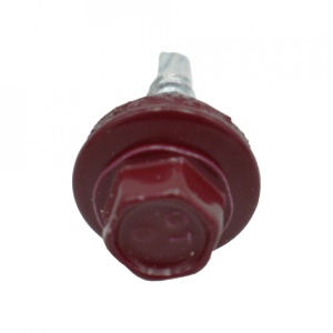 Suruburi Autoforante cu cap hexagonal, DIN 7504K, filet lemn (OFA), RAL 3005 +saiba EPDM, 4.8x20mm, 250 bucati - Img 3