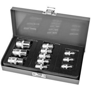 TRUSA TUBULARE 1/4", 3/8" si 1/2" TORX E4-E20 CU ADAPTOARE - 11P. - Img 1
