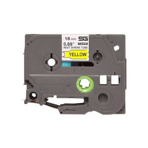 Tub termocontractabil compatibil Brother HSe-641 18mmx1.5 m negru galben