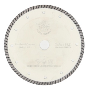 Tudee Disc diamantat debitare beton armat, premium, 180x22.2x7.5x2.2mm
