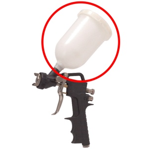 Vas superior Fiac pentru pistoalele de vopsit, 0.5l - Img 2