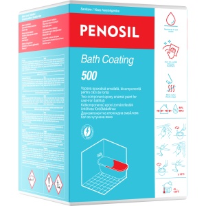 Vopsea pentru renovare căzi de fontă PENOSIL Bath Coating 500, 960 gr