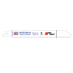 007 D/200 bi Panza Bi-Metal pentru fierastrau sabie pentru neferoase, otel si lemn cu cuie / 5 bucati, DIM 200 x 19 x 1.27 mm
