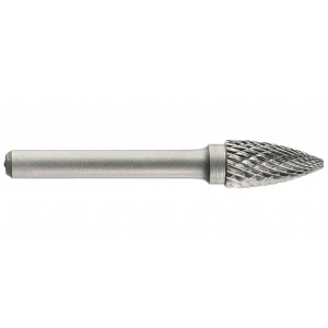 1031792 Freza din carbura de tungsten forma G - arcuita cu cap ascutit, ascutire dubla, tip D, DIM 12